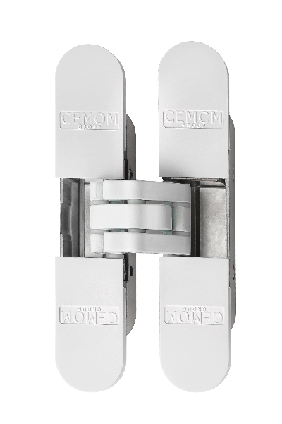 Петля скрытая 3D CEMOM Estetic 40/A, белый. Нагрузка 40 кг на две петли.