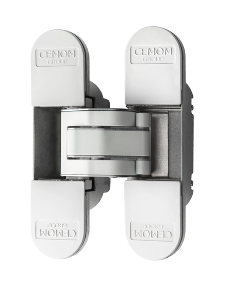 Петля скрытая 3D CEMOM Estetic 80/A, белый. Нагрузка 80 кг на две петли.